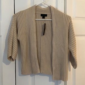 Khaki color short cardigan